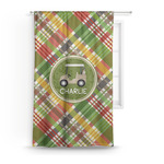 Golfer's Plaid Curtain Panel - Custom Size (Personalized)