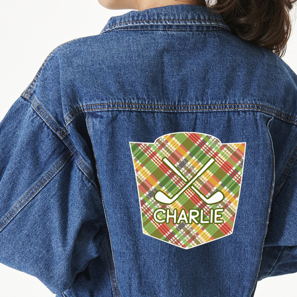 Custom Golfer's Plaid Large Custom Shape Patch - 2XL (Personalized)