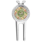 Golfer's Plaid Golf Divot Tool & Ball Marker (Personalized)