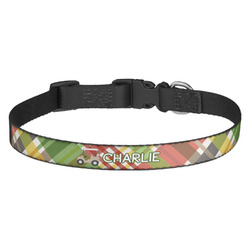 Golfer's Plaid Dog Collar (Personalized)