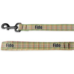 Golfer's Plaid Deluxe Dog Leash - 4 ft (Personalized)
