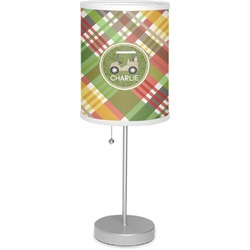 Golfer's Plaid 7" Drum Lamp with Shade Linen (Personalized)