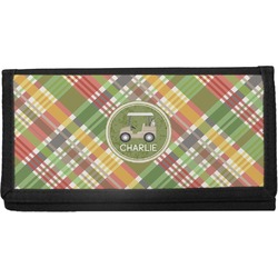 Golfer's Plaid Canvas Checkbook Cover (Personalized)