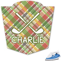 Golfer's Plaid Graphic Iron On Transfer - Up to 4.5"x4.5" (Personalized)