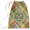 Golfer's Plaid Large Laundry Bag - Front View