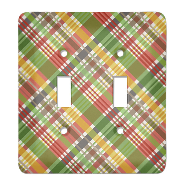 Custom Golfer's Plaid Light Switch Cover (2 Toggle Plate)