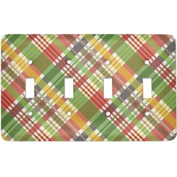 Golfer's Plaid Light Switch Cover (4 Toggle Plate)