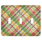 Golfer's Plaid Light Switch Cover (3 Toggle Plate)