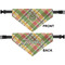 Golfer's Plaid Medium Dog Bandana Approval