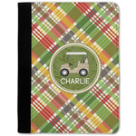 Golfer's Plaid Notebook Padfolio w/ Name or Text