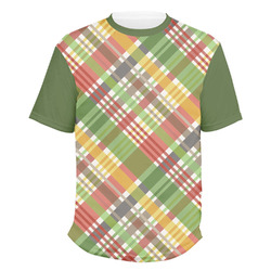 Golfer's Plaid Men's Crew T-Shirt - Small