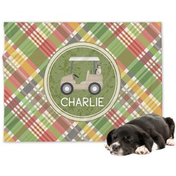 Golfer's Plaid Dog Blanket - Regular (Personalized)