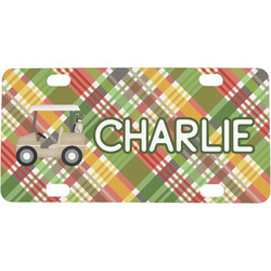 Golfer's Plaid Mini/Bicycle License Plate (Personalized)