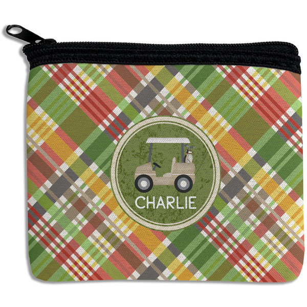 Custom Golfer's Plaid Rectangular Coin Purse (Personalized)