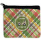 Golfer's Plaid Neoprene Coin Purse - Front