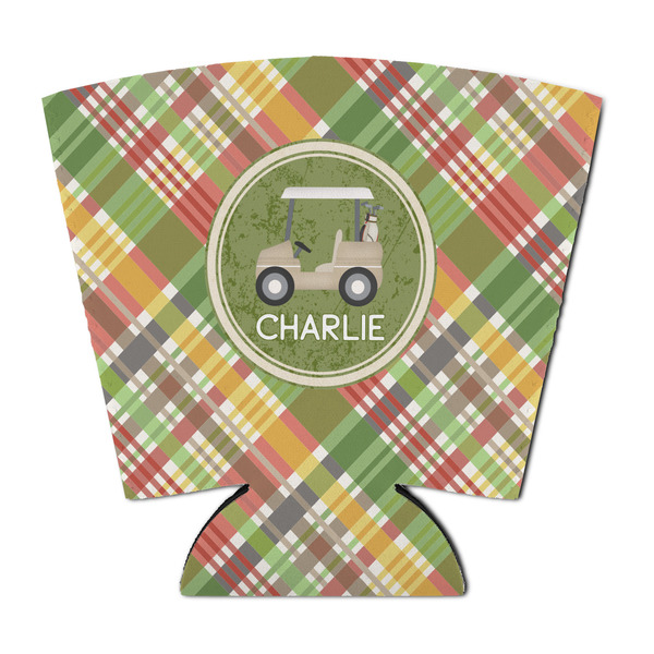 Custom Golfer's Plaid Party Cup Sleeve - with Bottom (Personalized)