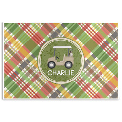 Golfer's Plaid Disposable Paper Placemats (Personalized)