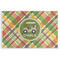 Golfer's Plaid Disposable Paper Placemat - Front View