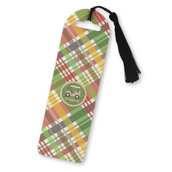 Golfer's Plaid Plastic Bookmark (Personalized)