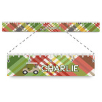 Golfer's Plaid Plastic Ruler - 12" (Personalized)