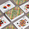 Golfer's Plaid Playing Cards - Front & Back View