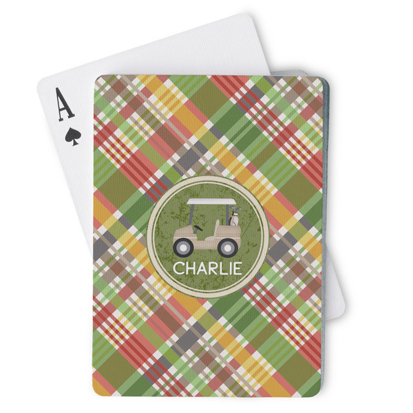 Custom Golfer's Plaid Playing Cards (Personalized)