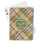 Golfer's Plaid Playing Cards - Front View