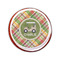 Golfer's Plaid Printed Icing Circle - Small - On Cookie