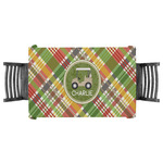 Golfer's Plaid Tablecloth - 58"x58" (Personalized)