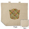 Golfer's Plaid Reusable Cotton Grocery Bag - Front & Back View