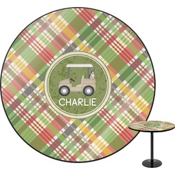 Golfer's Plaid Round Table - 30" (Personalized)