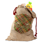 Golfer's Plaid Santa Sack (Personalized)