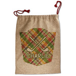 Golfer's Plaid Santa Sack - Front (Personalized)