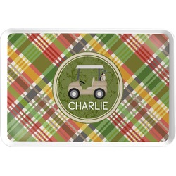 Golfer's Plaid Serving Tray (Personalized)