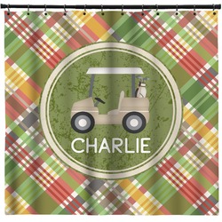 Golfer's Plaid Shower Curtain - Custom Size (Personalized)