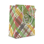 Golfer's Plaid Small Gift Bag (Personalized)