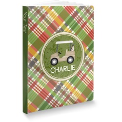 Golfer's Plaid Softbound Notebook (Personalized)