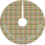 Golfer's Plaid Tree Skirt (Personalized)