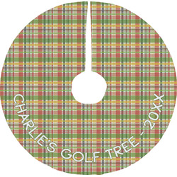 Golfer's Plaid Tree Skirt (Personalized)