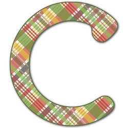 Golfer's Plaid Letter Decal - Medium (Personalized)