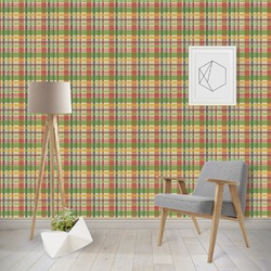 Golfer's Plaid Wallpaper & Surface Covering (Water Activated - Removable)