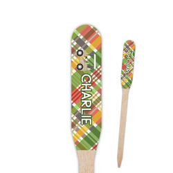 Golfer's Plaid Paddle Wooden Food Picks - Double Sided (Personalized)