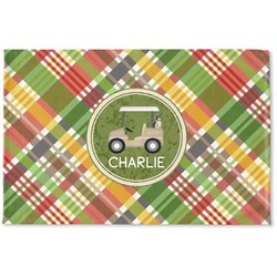 Golfer's Plaid Woven Mat (Personalized)