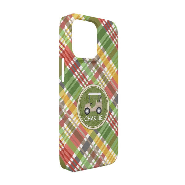 Custom Golfer's Plaid iPhone Case - Plastic - iPhone 13 (Personalized)