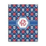 Knitted Argyle & Skulls Wood Print - 11x14 (Personalized)