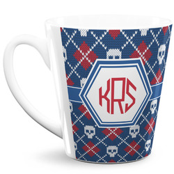 Knitted Argyle & Skulls 12 Oz Latte Mug (Personalized)