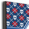 Knitted Argyle & Skulls 12x12 Wood Print - Closeup