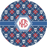 Knitted Argyle & Skulls Multipurpose Round Labels - 2" (Personalized)