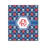 Knitted Argyle & Skulls Wood Print - 20x24 (Personalized)