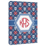 Knitted Argyle & Skulls Canvas Print - 20x30 (Personalized)